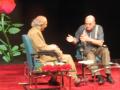 The author during a TV interview in Bangladesh